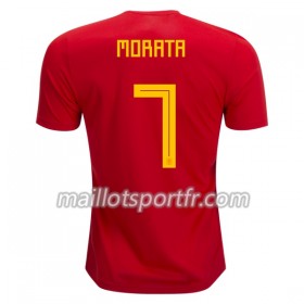 Maillot de Foot Espagne Morata 7 Domicile Coupe du monde 2018